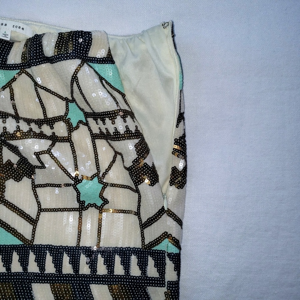 Sequin Mini Skirt - image 3